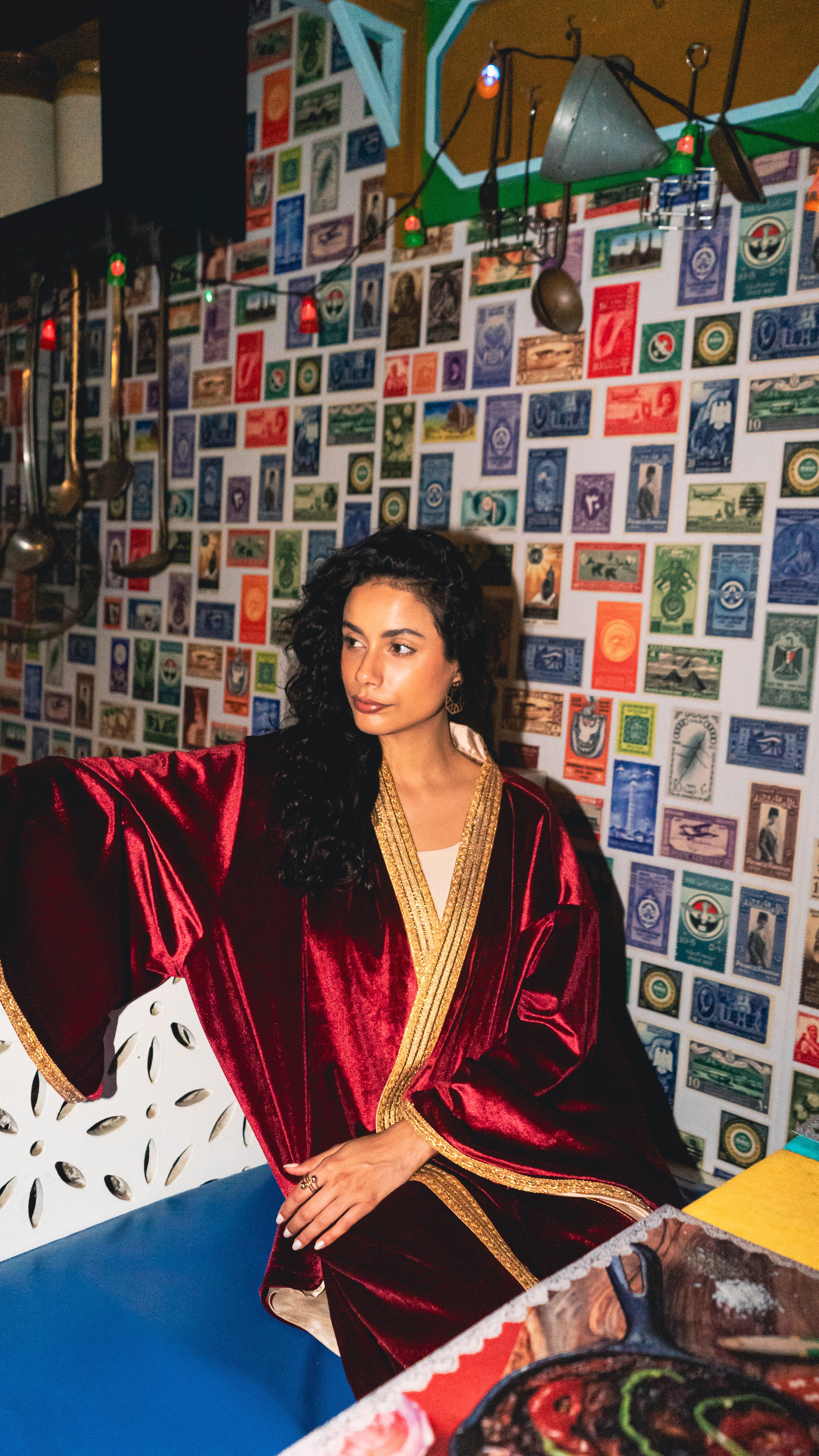 The Royale Bordeaux Kaftan