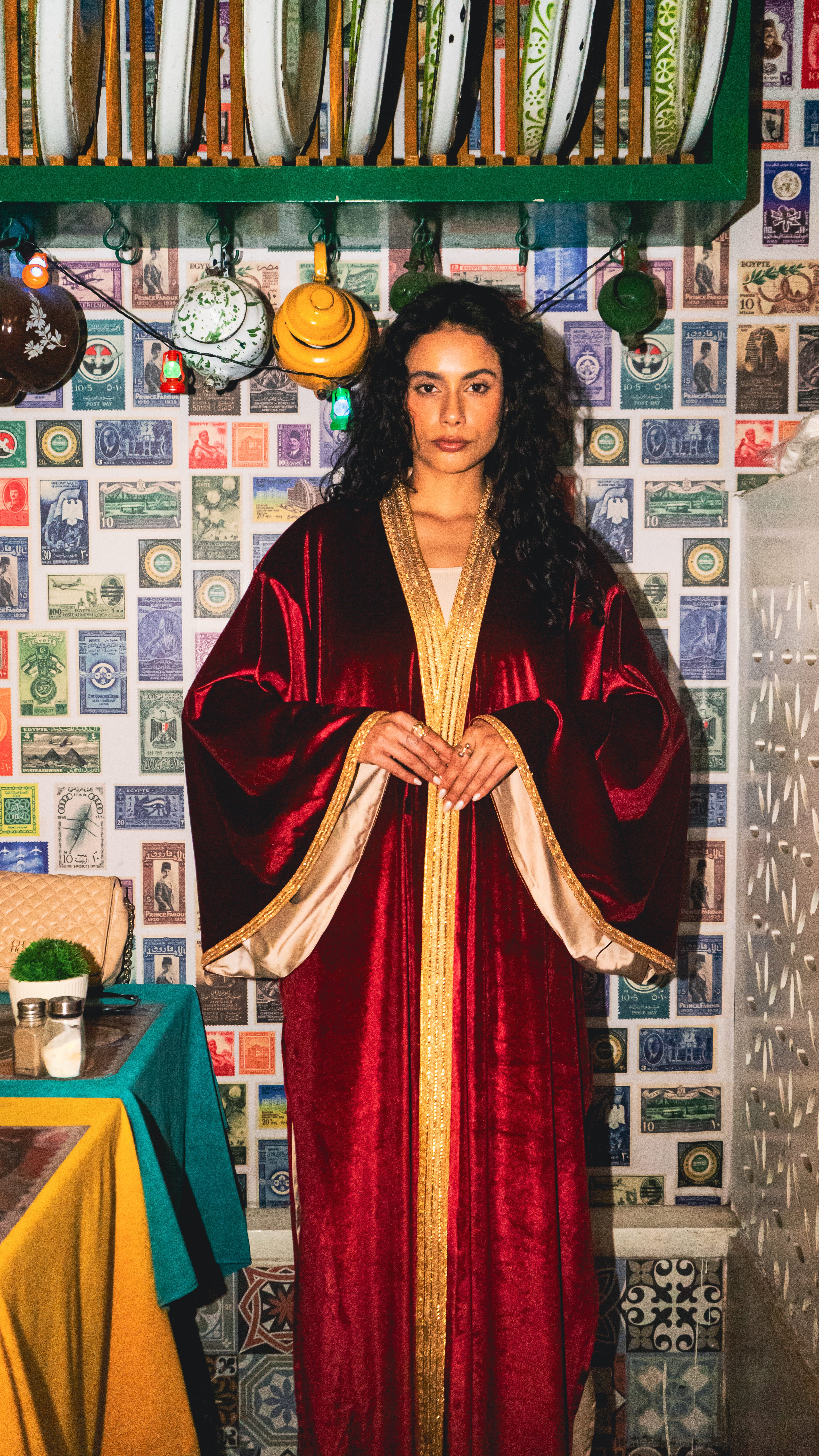 The Royale Bordeaux Kaftan